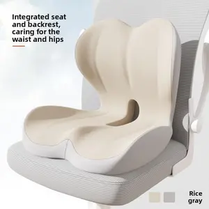 Non-Slip Memory Foam Seat Skin-Friendly Extended Zipper Easy Remove Wash Back Support Cushion Comfy Chair Adjustable Chair Breathable Cloth Leg Pain Mesh