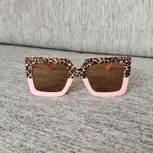 Retro Cartoon Square Leopard Print Eyeglass Frames - Fashion Accessories, Ideal Casual Party & Birthday Gift