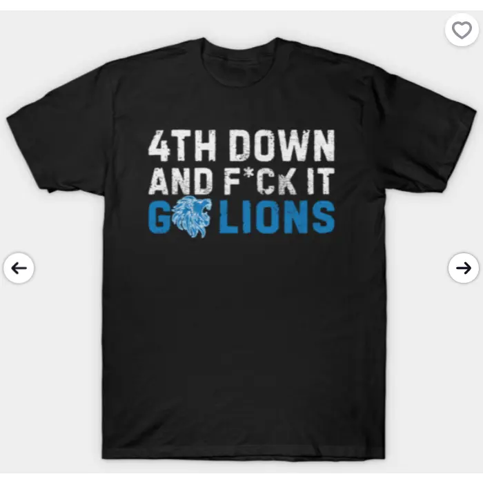 Go Lions!Oversized Cotton Tee - 100% Soft Touch Down Style, Ideal Xmas Present for Lions Fans# DETPickGameDay# OnePrideChristmas.# TK100CottonTops