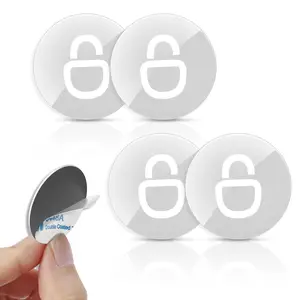 NFC Smart Lock Tags - 13.56MHz Programmable, 25mm, 3-Digit Password, Compatible with iOS & Android (4Pcs)