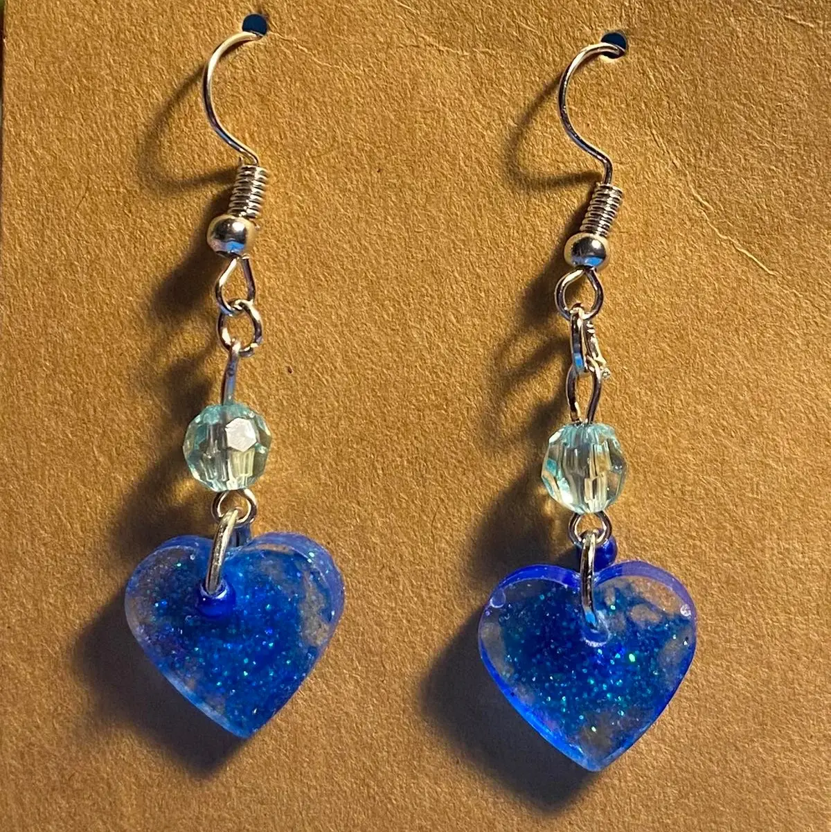 Heart drop earrings