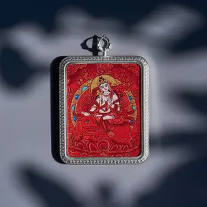 Samantabhadra Bodhisattva Red Thangka | Great Vows and Merits Fulfilled