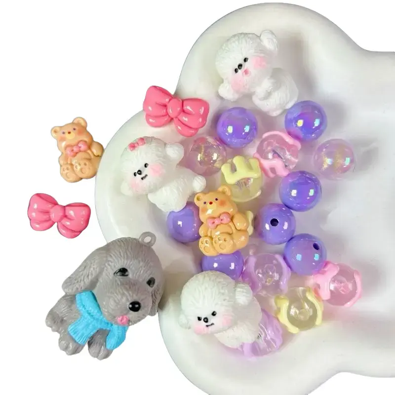 Puppy Land DIY Beads and Crafts for Pen and Keychain & Jewelry Accessories - Colorful Charms for Phone Cases & Crafts