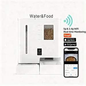 Smart WiFi 2-in-1 Pet Station - Automatic Feeder & Water Fountain with Real-time Monitoring & App Control