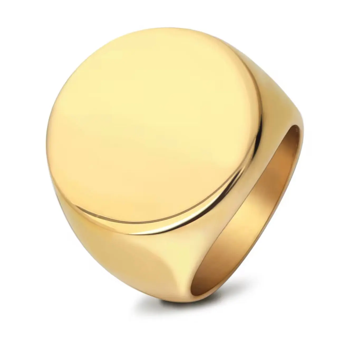 Didiray Personalized Stainless Steel Ring for Men & Women Gold & Silver Plated Custom Logo Fashion Jewelry Unique Modern Style