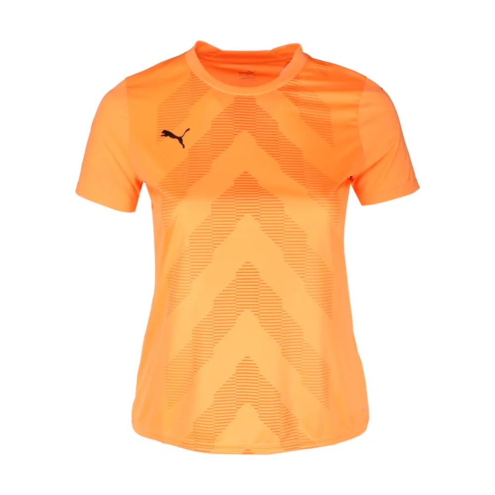 PUMA Womens Teamglory Crew Neck Short Sleeve Jersey Casual - Orange