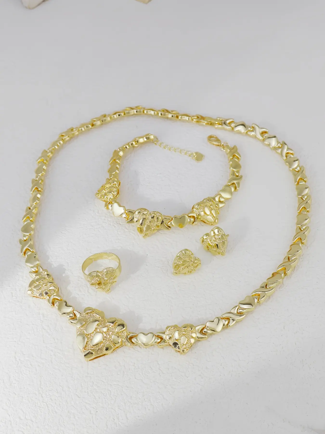 Fashion Jewelry Set for Women, Bridal Jewelry Set for Wedding, Bridal Jewelry Set for Wedding Day, Necklace Set, Wedding Bride Fashion Necklace Earrings, Heart Design, All Seasons Gift, Jewellery Gift Set