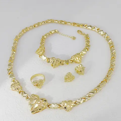 Fashion Jewelry Set for Women, Bridal Jewelry Set for Wedding, Bridal Jewelry Set for Wedding Day, Necklace Set, Wedding Bride Fashion Necklace Earrings, Heart Design, All Seasons Gift, Jewellery Gift Set