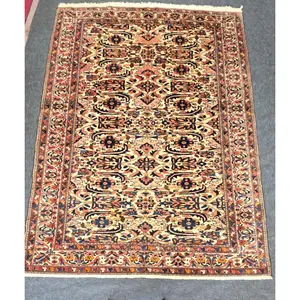 Antique Bakhtiari Rug | Handwoven Persian Wool Carpet (7.3x10.1) (26138)