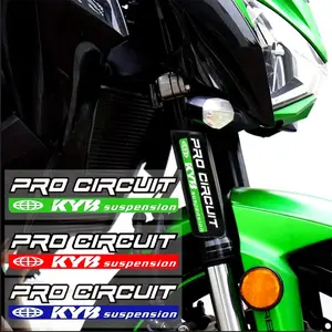 KYB Pro Circuit Design 2pcs Reflective Fork Stickers - Durable Vinyl for Kawasaki, KTM, HONDA, Benelli, Yamaha, SUZUKI - Enhances Morcycle Look & Safety-G