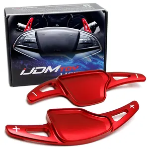 iJDMTOY Sports Red CNC Billet Aluminum Large Paddle Extensions For 2019/2020-up Cadillac XT4 XT6 CT4 CT5