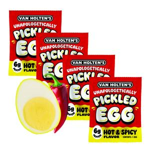 VAN HOLTEN'S PICKLES - Unapologetically Pickled Eggs - Hot & Spicy - 4 Pack