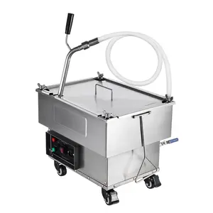 VEVOR Mobile Fryer, 18L Oil Tank Capacity, Oil Filtration System with 10 L/min Oil Filtration Speed, Mobile Frying Oil Filtering System with Swivel Wheels, Oil Hose for Restaurant Burger Stores