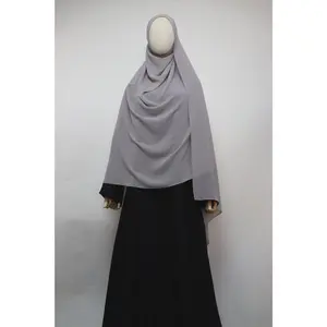 XL Premium Chiffon Hijab - Light Gray