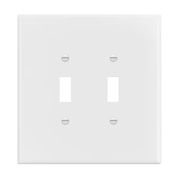 Enerlites Toggle Switch Two-Gang Wall Plate, Over-Size