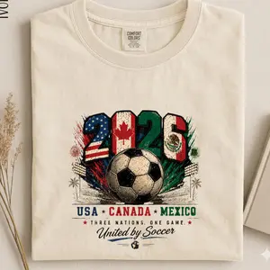 Comfort Colors 2026 Soccer Cup Shirt, Soccer World Tournament Shirt, International Game Day Tees, Usa Canada Mexico Football shirt, Sport Fan Gift, Gift For Dad, Gift For Her, Gift For Mom, Father's Day Gift, Menswear, Womenswear
