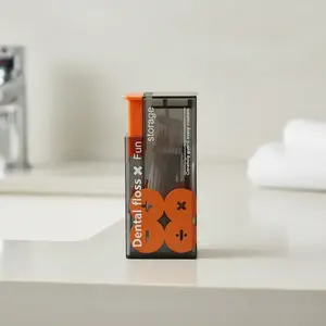 Mini Dental Floss & Toothpick Storage Case, Push-To-Pop Out Design, Compact Portable Travel Organizer, Easy-Access for All People