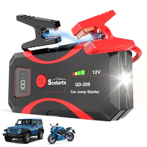 [fathersdaygift] 500A Peak Portable Car Jump - 3-in-1 Emergency Tool Fast Charging Power Bank,LED Emergency Light for Roadside Use (6.0 Gas/3.0L Diesel)