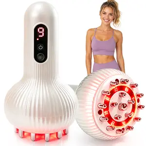 Hot Compress Electric Meridian Brush, 9 Speed TENS EMS Massage Device, Portable USB Rechargeable Body Shaping Muscle Relax Massager for Shoulder Back Waist Thigh Abdomen, Perfect Gift for Family, Elders and Friends