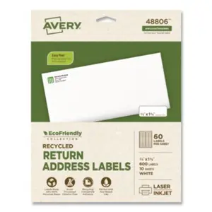Avery AVE48806 2 in. Ecofriendly Recycled Return Address Labels, White