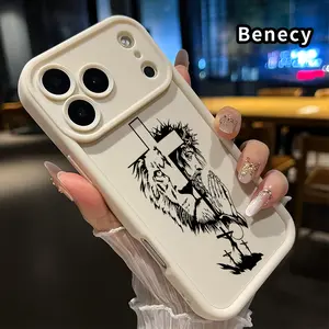 TPU Phone Case for iPhone 17 Pro Max 16 15 14 Plus 13 12 Mini 11 XR X XS Air E Creative Cross Pattern Anti-Scratch Shockproof Soft Silicone Protective Cover Smartphone Casing