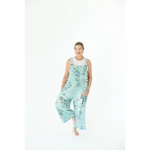 Sweet Mint Floral Overalls