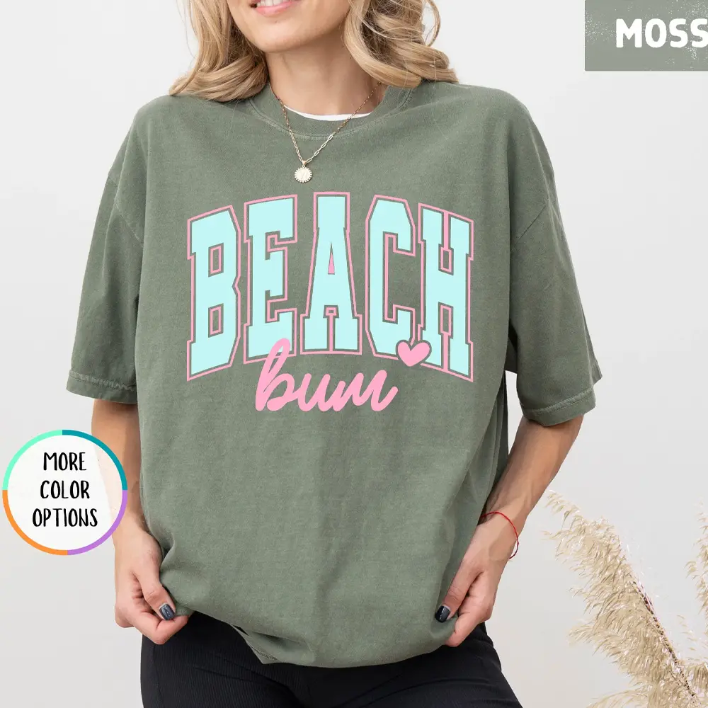 Beach Bum Shirt, Preppy Beach Life T-Shirt, Summer Vacation Tee, Beach Lover, Inspirational Graphic Tee