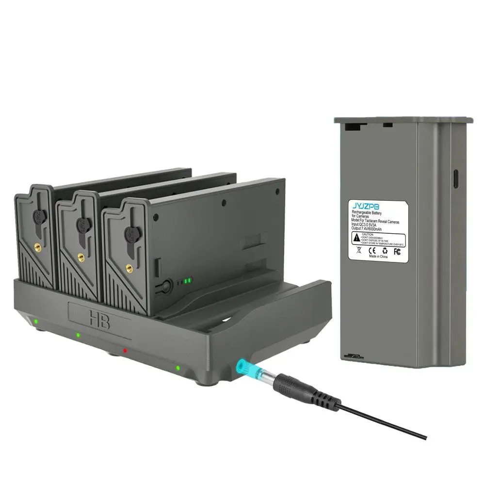 4 batteries with charger