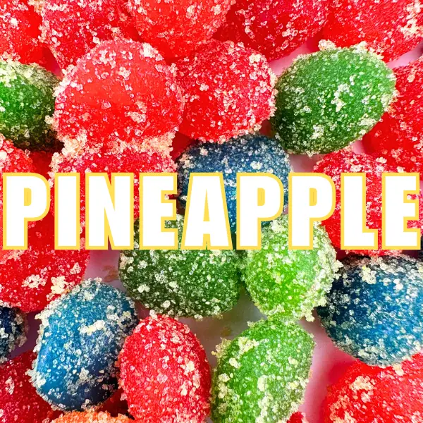 Cuza's Super Sour Pineapple Gushies, Super Sour Candy, Incredible Sour Gummies, Sensational Extra Sour Gummy Candies