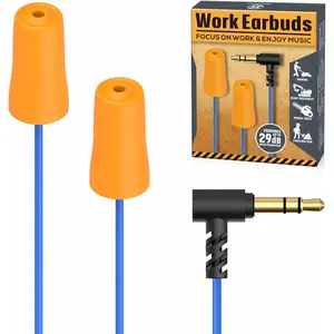 earplug Headphones for Work, Safety Foam Earbuds Headphones That Look Like earplugs for Hearing Protection Noise Isolation-Great for Work Shift, Construction, Lawn Mowing, Heavy Machinery