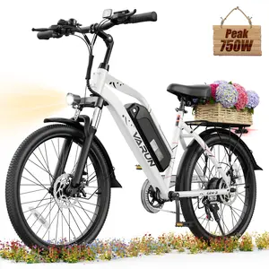 【VARUN Urban Electric Bicycle 】 Step-through frame | 750W brushless motor | Top speed up to 20 mph | 374.4 Wh lithium-ion battery | Range up to 40 miles | Professional-grade 7-speed drivetrain | Multiple riding modes | Adult e-bike
