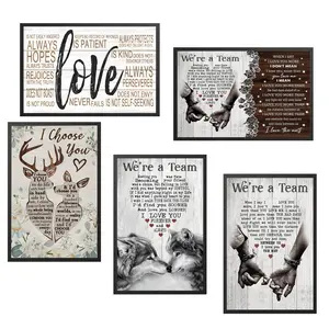 We're A Team When I say I love you more Funny for Couple Lover Husband Wife Date Poster Canvas Prints Wall Art Home Decoration Artwork Picture