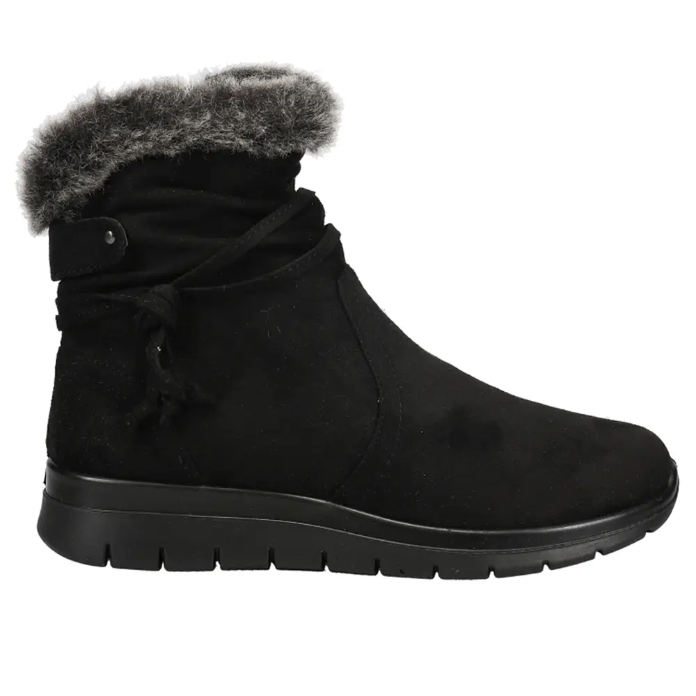 Easy Spirit Womens Marie Pull On Snow Casual Boots Ankle Low Heel 1-2" - Black