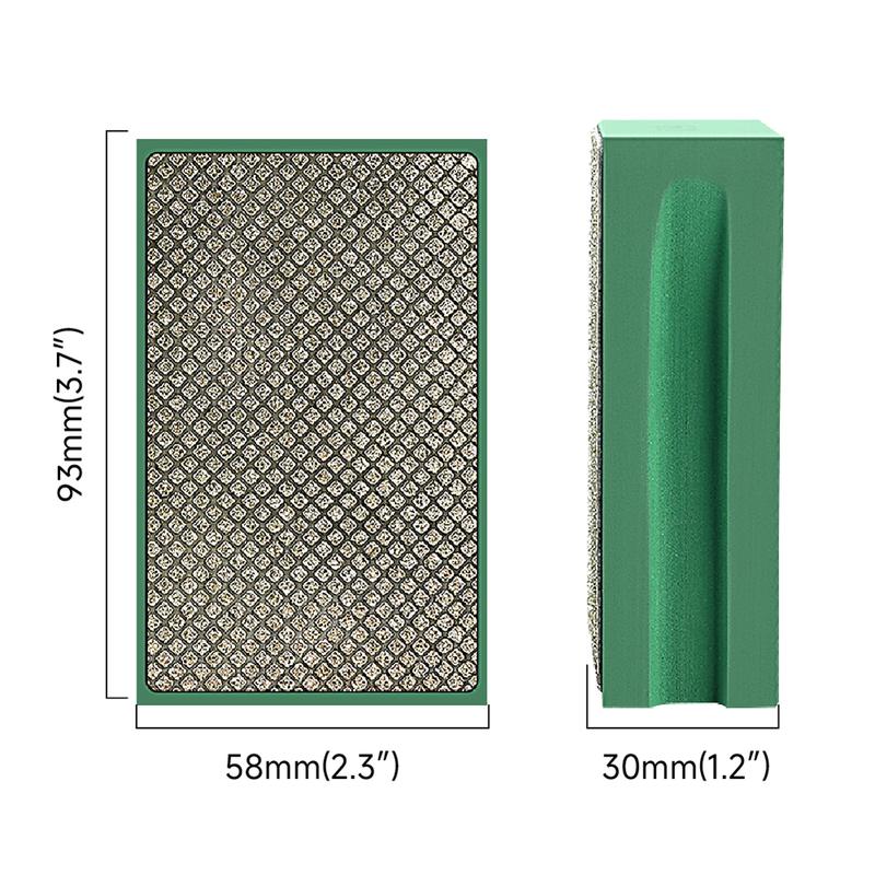 LOZLIN 5PCS Diamond Hand Polishing Pads 60-600# Grit with Foam Backing Wet/Dry Sanding Blocks for Tile Stone Marble Ceramics Glass Wood High Hardness Abrasive