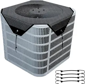 28" X 28" Ac Cover for Outside Unit, Universal Central Mesh Air Conditioner Cover for Outside, Ac Unit Covers Outdoor, With Four Hooks