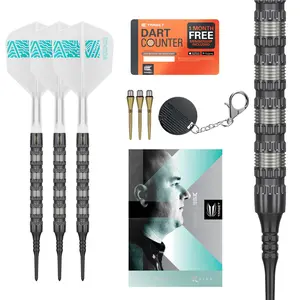 Target Darts Rob Cross 95K Soft Tip 95% Tungsten Dart Set, 18G | Voltage Player-Edition Darts Set with Pixel Tips, K-Flex Flights, Soft Tip Electronic Darts Set