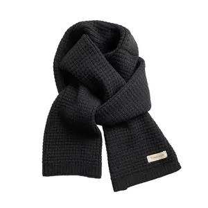Black scarf women's winter high-end scarf winter 2025 new versatile student autumn and winter warm