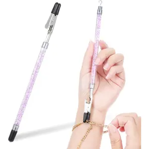 Bracelet Helper Tool Stainless Steel Bracelet Assistance Tool On Yourself Aid  Quick Wear and Removal Fastener Helper for Watch Necklace Clasps Zippers Closures Clasps(Purple)