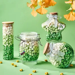 540 Sheets, Green Gradient Star Shaped Folding Paper, Christmas Element Solid Color Origami, Lucky Star, Wish Star, Pentagonal Star Origami, Diy Creative Gift, Diy Handmade Craft