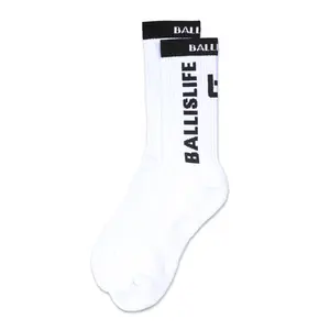 Elite Socks in White/Black