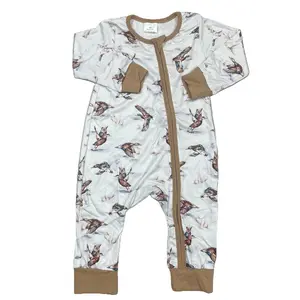 C baby boy clothes baby stuff mallard duck newborn zip romper cowboys western baby clothes hunting clothing