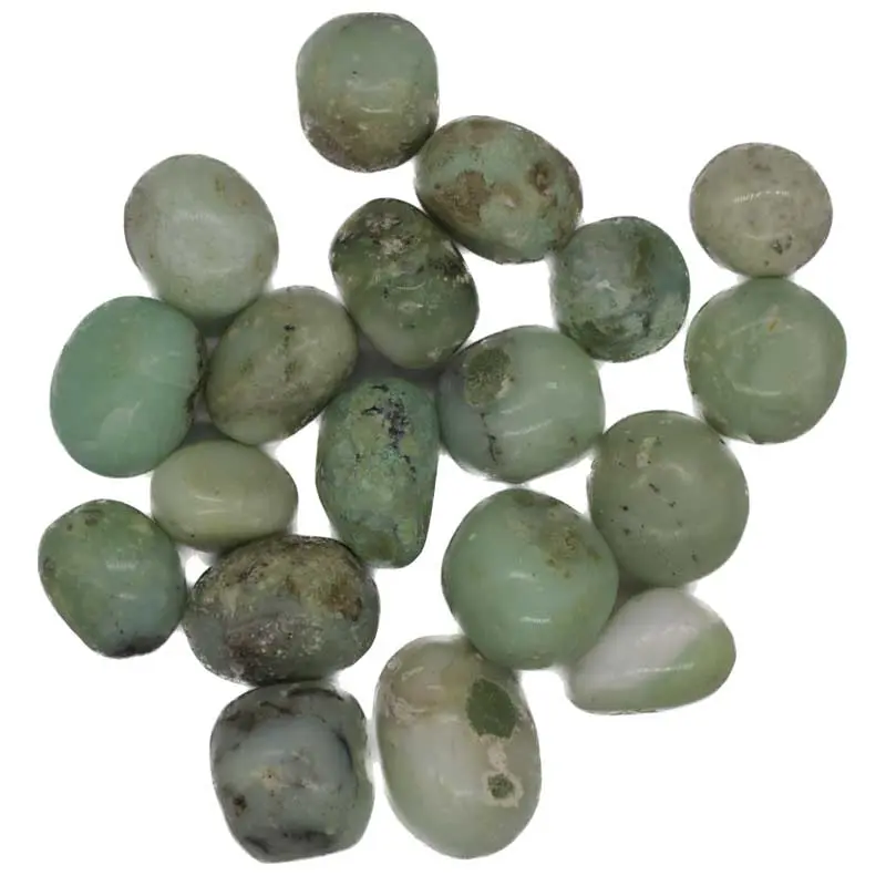 Chrysoprase Tumbled Stones 1 lb Green Heart Chakra Bulk Crystal