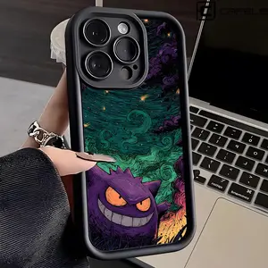 Anime Gengar  Phone Case for iPhone 17 Pro Max 15 Pro 16 14 Plus 12 13 Mini 11 Pro Shockproof soft cover