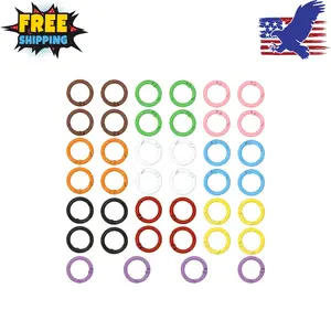 40 Pcs 10 Colors Round Spring O Rings, Trigger Spring Snap Clip