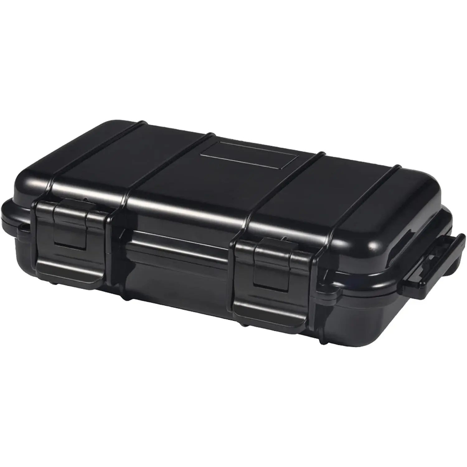 Dry Box, Shockproof Waterproof Box Case Waterproof Box Container with 2 U‑Shape, Container for Cameras, Phones, Camping, Fishing, Hiking(Small-Black)