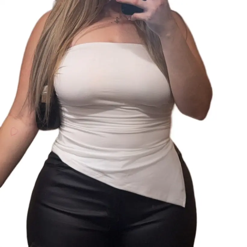 Inspofash Strapless Top Slit for Women - Everyday Use Natalie Tube Top - Womenswear Comfort Minimalist Sleeveless Basic Lady