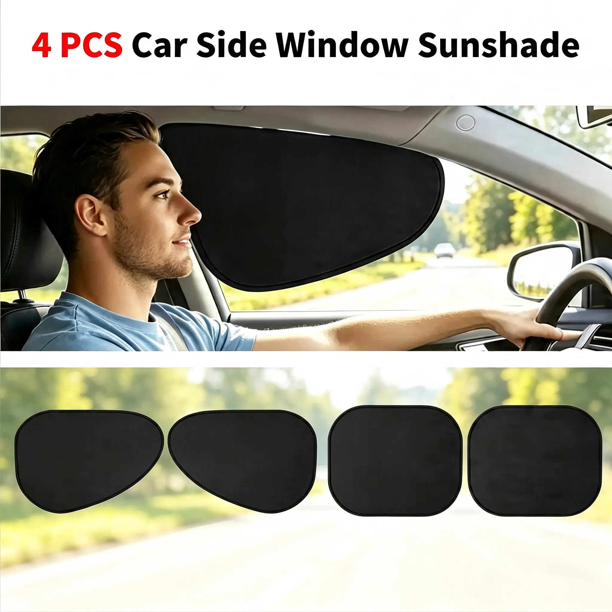 Car Side Window Sunshade, Shading & UV Blocking, Protects Car Interior & Privacy for All Models Car Privacy Curtains Car Window Shade Sun Blocking Window Covers UV Protection Blackout Sunshade for Baby Sleeping Camping Road Trip Travel SUV Sedan Truck