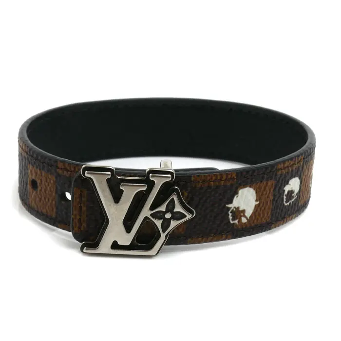 Pre-owned Louis Vuitton Canvas Small Leather Goods NIGO Friendship Reversible Damier Bracelet