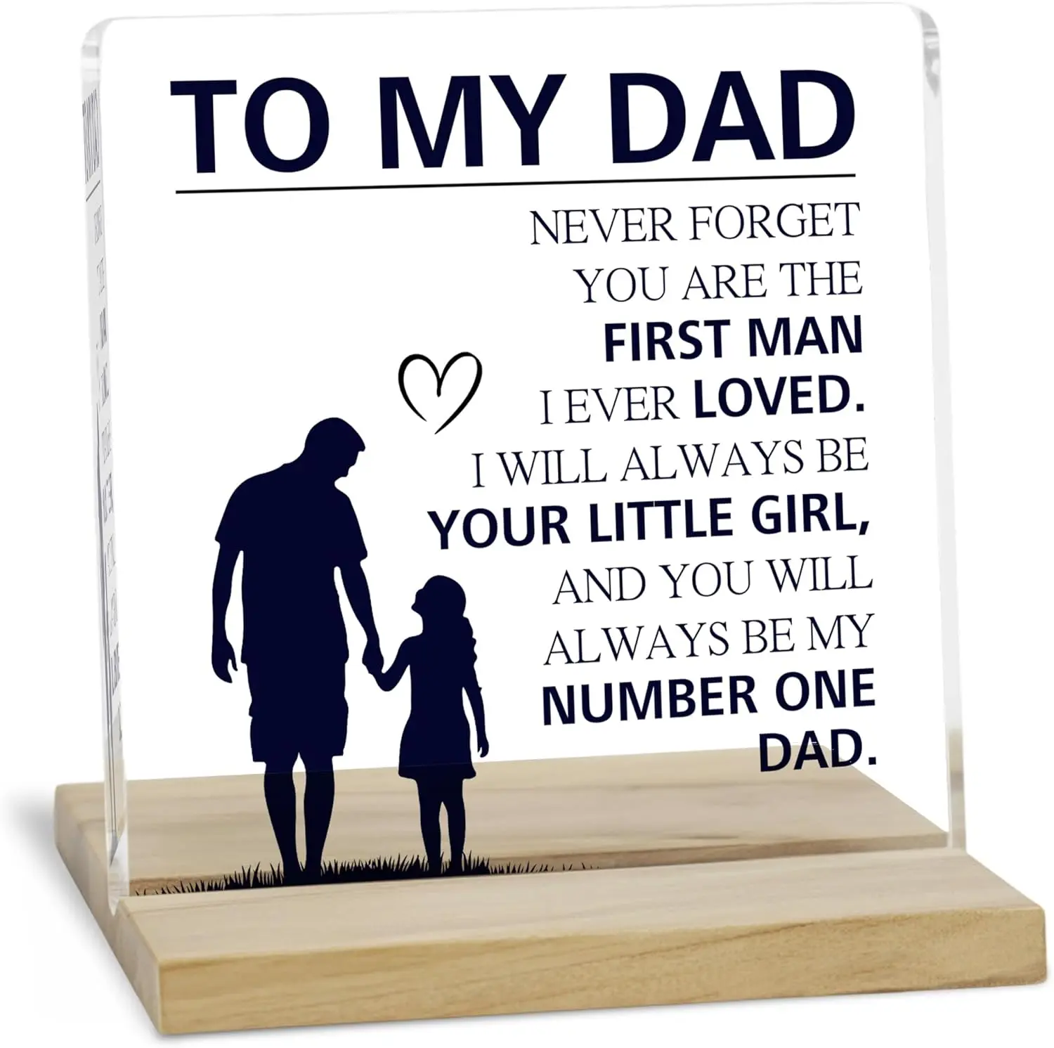 To My Dad Desk Decor Sign, Father Gifts From Daughter Acrylic Plaque