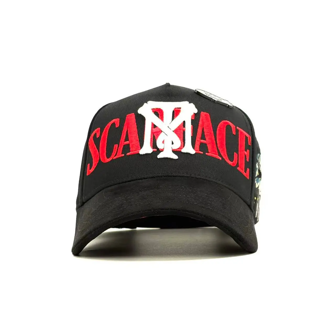 Scarface Belico 2.0 Baseball Cap, 1 Size, Snap Closure, Black Rhinestone Accents Fashion Accessory, One Size